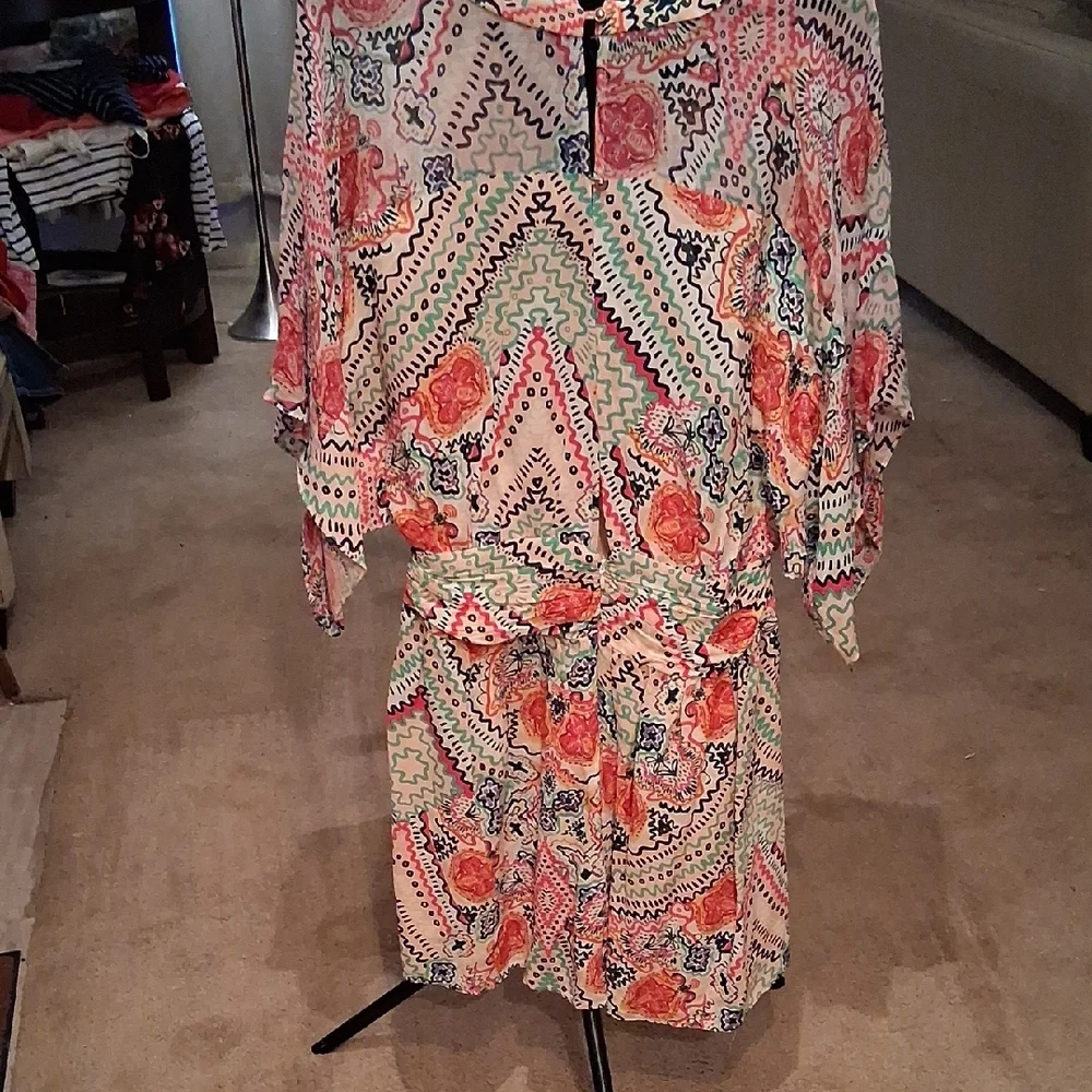 Maeve Vibrant Multicolor Midi Dress - Picture 3 of 6
